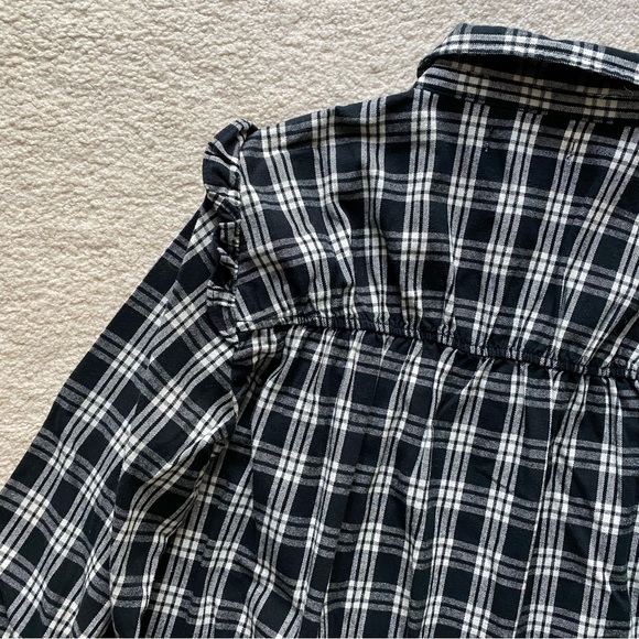 ZARA LONG SLEEVE PLAID MINI DRESS (girls 13/14) - Picture 4 of 8